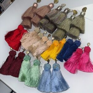 Elegant Multicolor Tassel Earrings